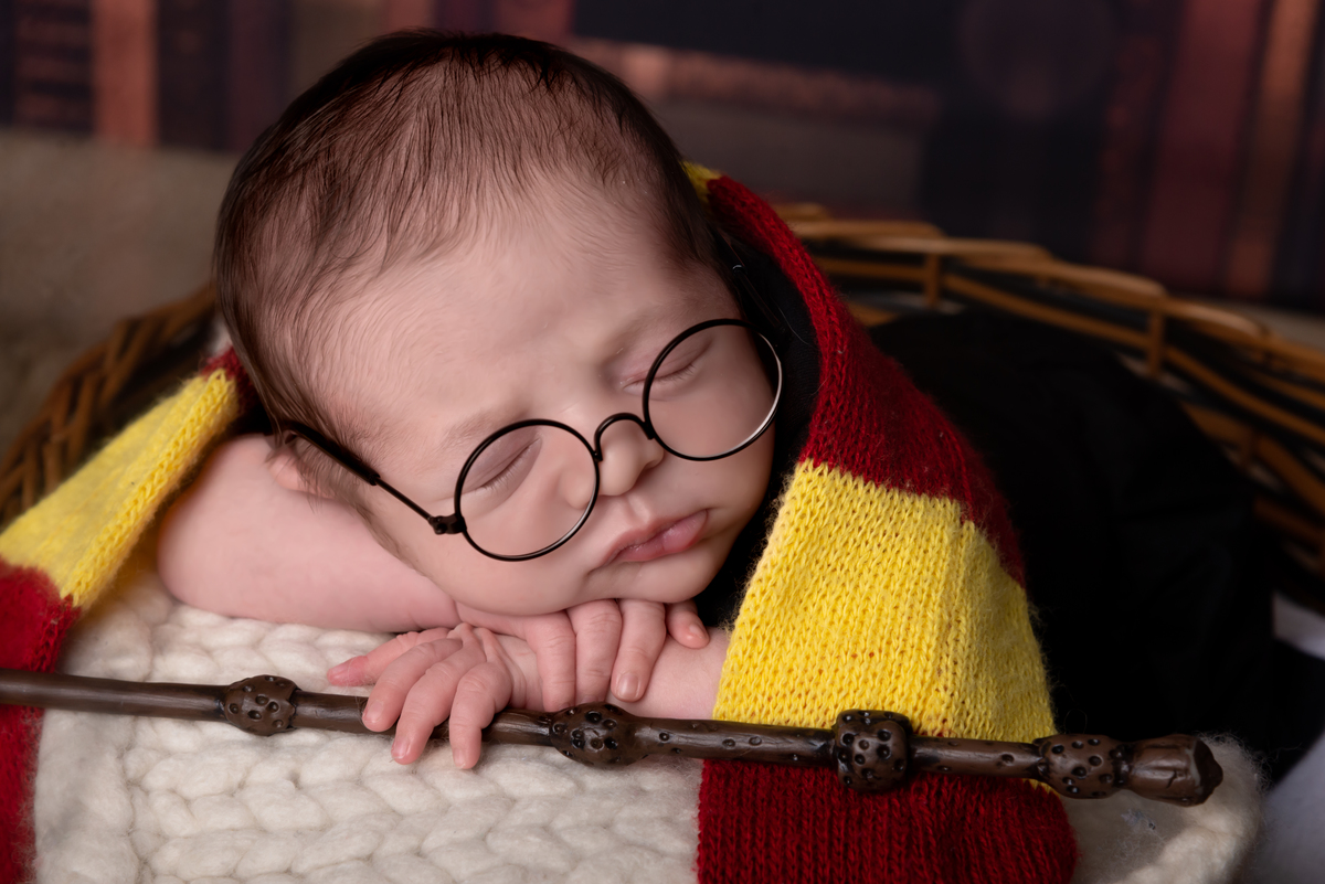 Ensaio newborn Harry Potter estúdio Thais Castro Fotografia Santo André