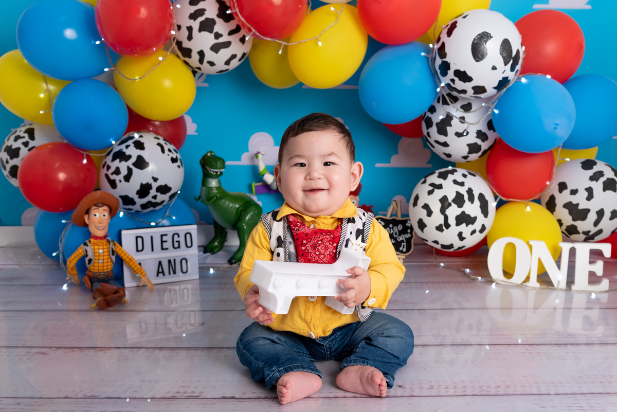 Ensaio Smash the cake Toy Story- Santo André - Thais Castro Fotografia