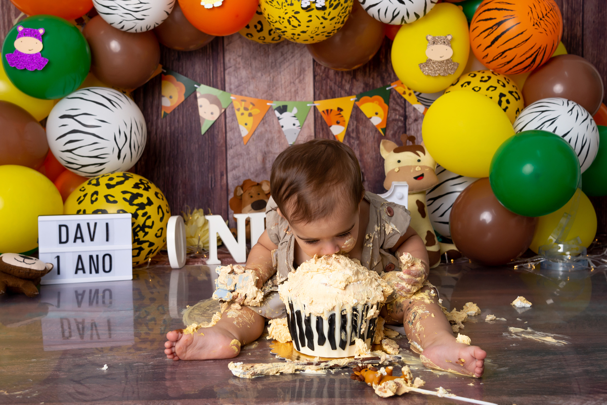 Ensaio Smash the cake Safari - Santo André - Thais Castro Fotografia