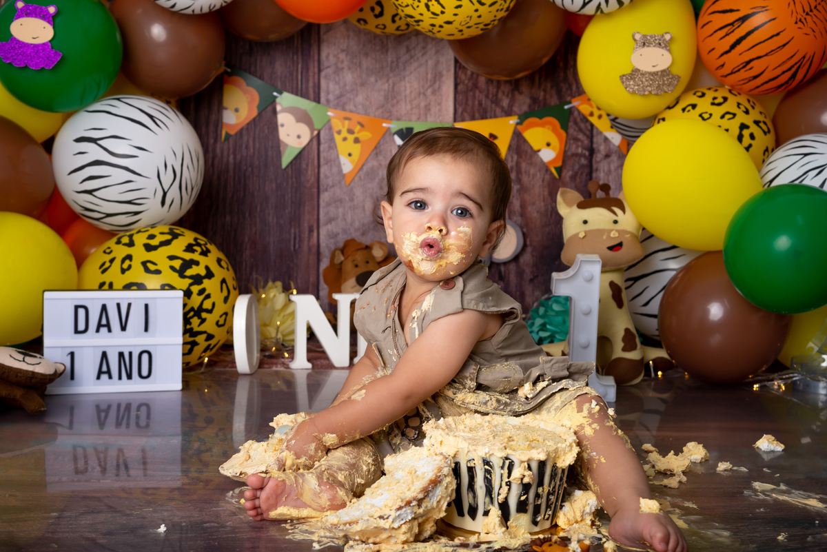 Ensaio Smash the cake Safari - Santo André - Thais Castro Fotografia