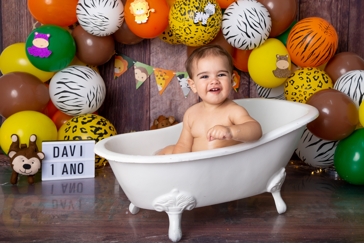 Ensaio Smash the cake Safari - Santo André - Thais Castro Fotografia