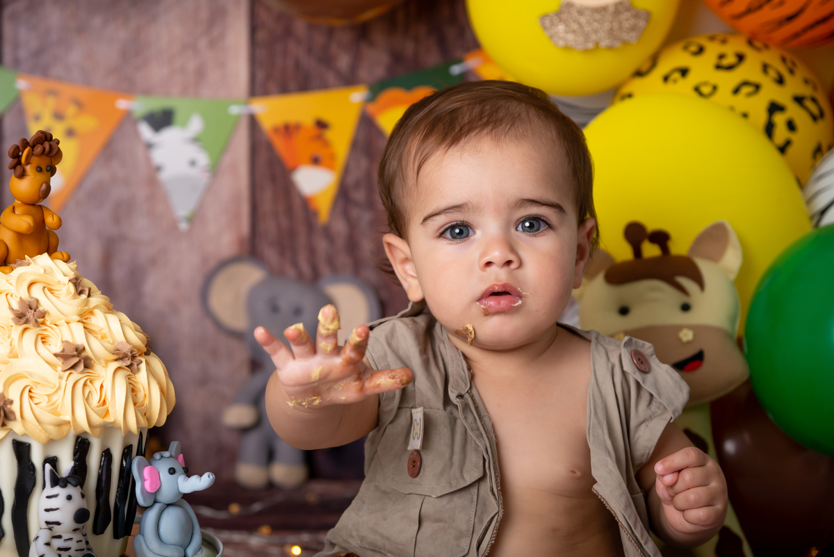 Ensaio Smash the cake Safari - Santo André - Thais Castro Fotografia