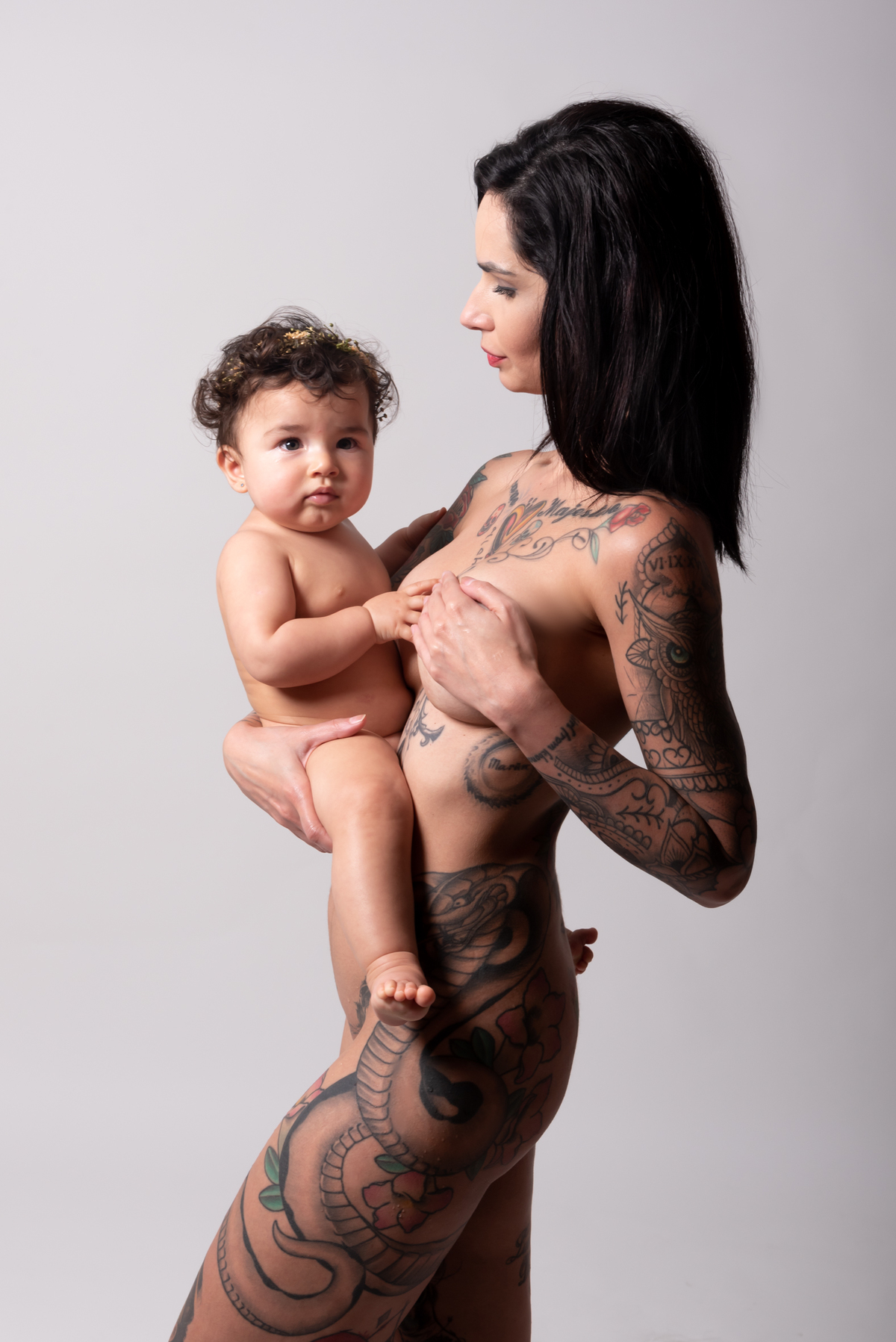 Ensaio Mãe e filha - nu artístico - Santo André - Thais Castro Fotografia