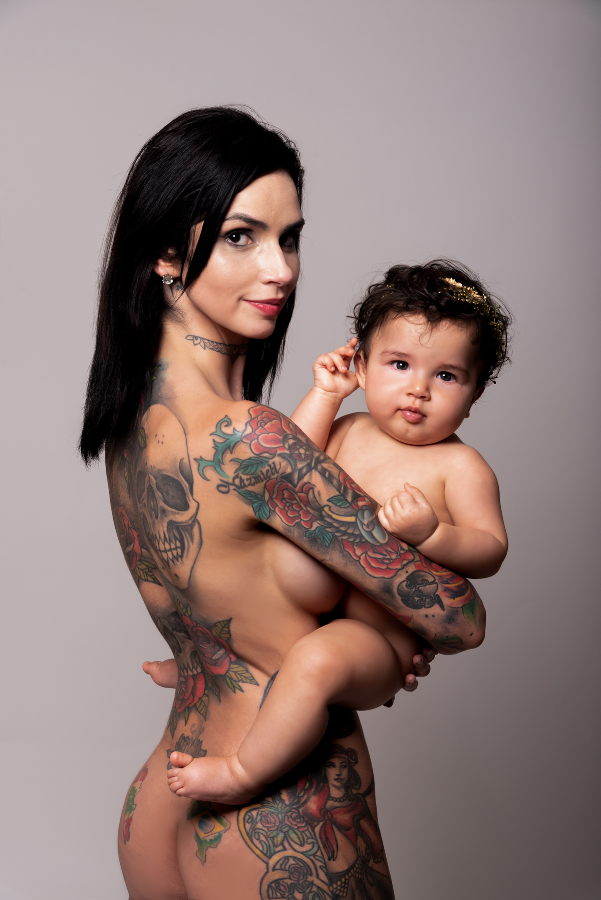 Ensaio Mãe e filha - nu artístico - Santo André - Thais Castro Fotografia