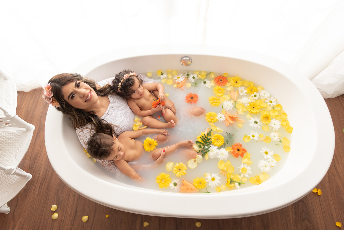 ensaio milk bath familia