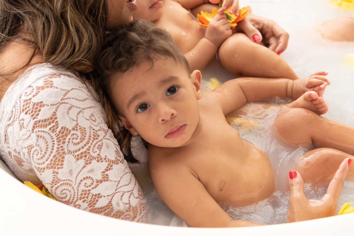 ensaio milk bath familia