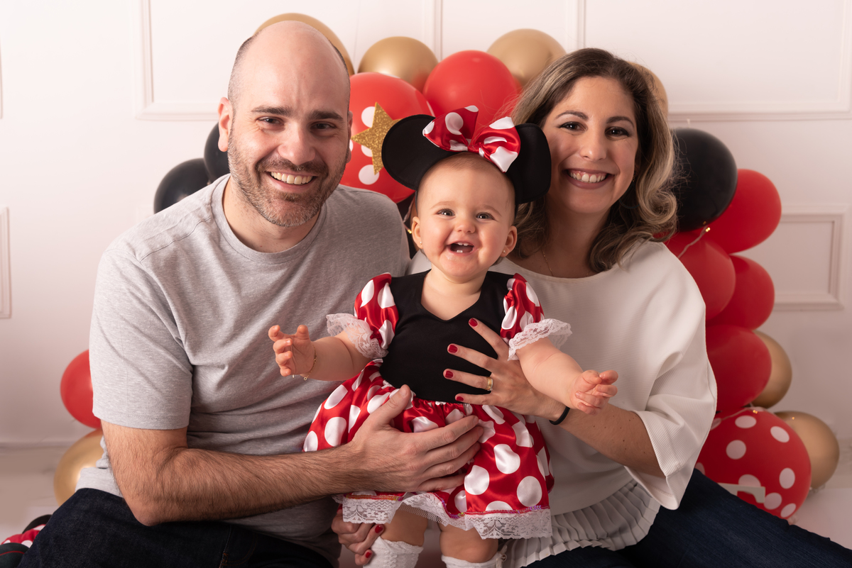 Smash the cake Minnie luxo Santo André - Thais castro fotografia 