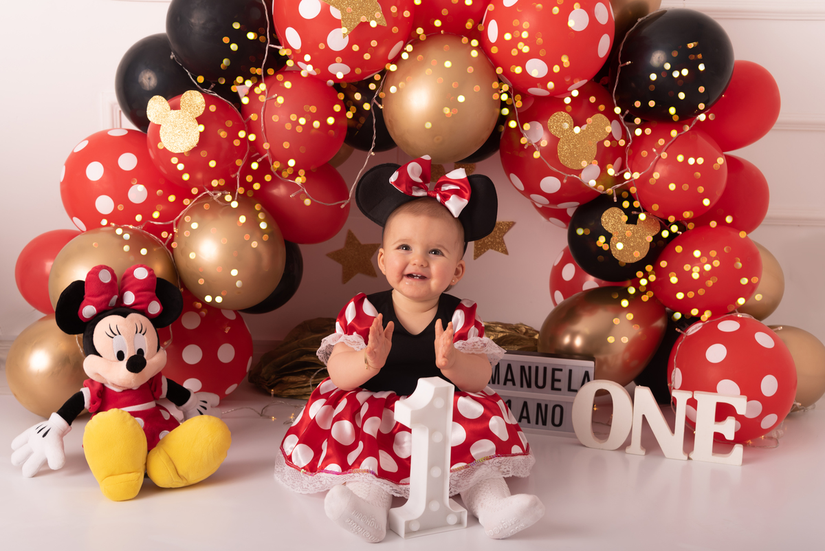 Smash the cake Minnie luxo Santo André - Thais castro fotografia 