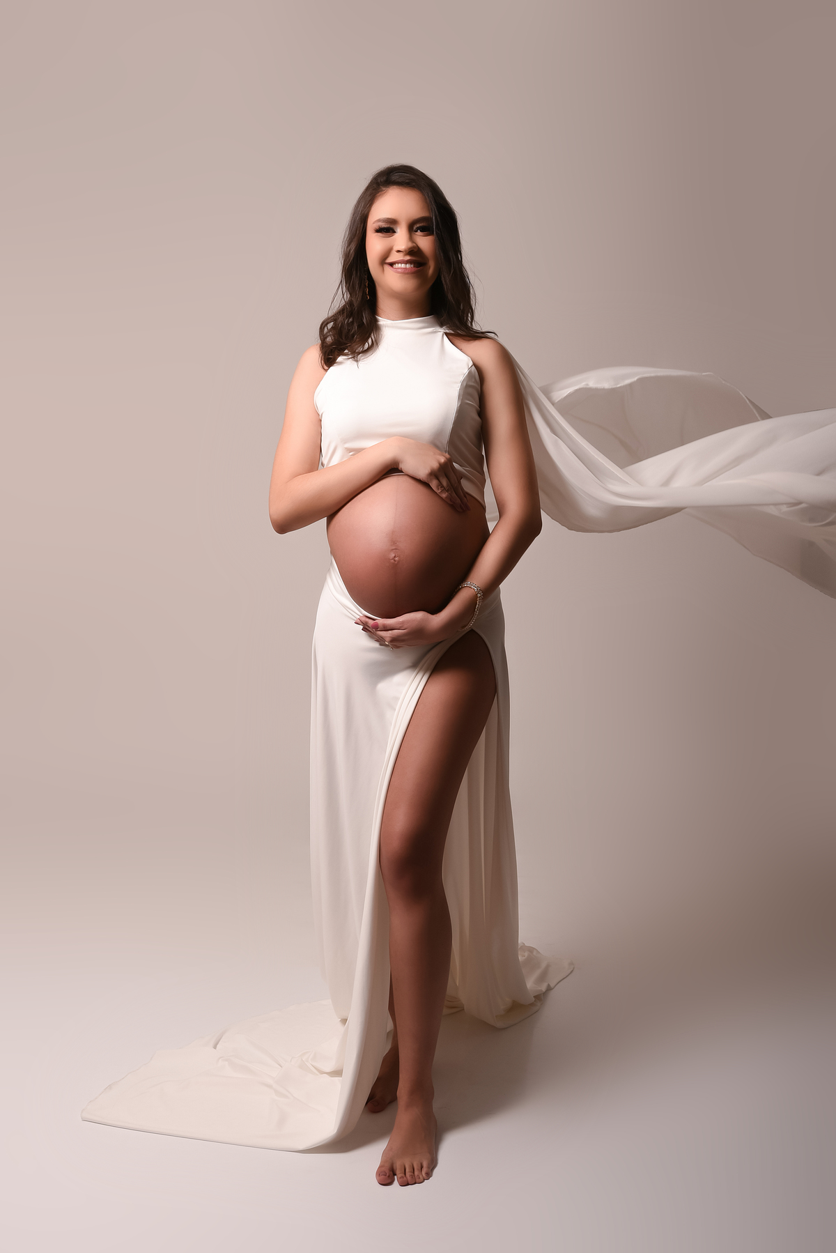 Ensaio gestante luxo estúdio Thais Castro Fotografia