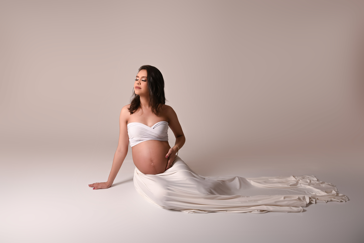 Ensaio gestante luxo estúdio Thais Castro Fotografia