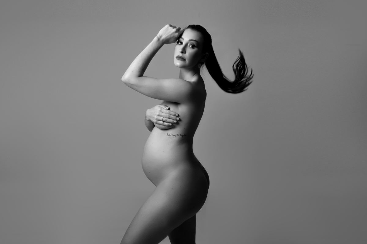 Ensaio gestante luxo estúdio Thais Castro Fotografia