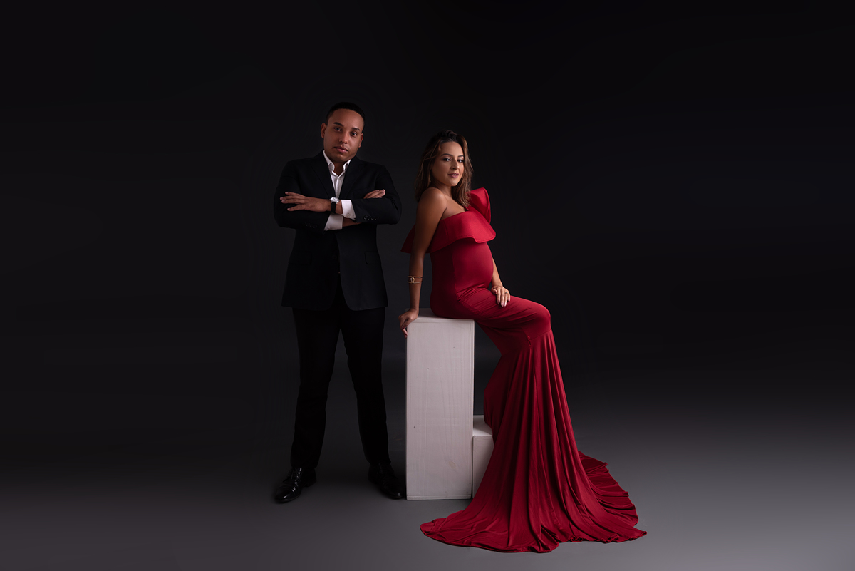 Ensaio gestante luxo estúdio Thais Castro Fotografia