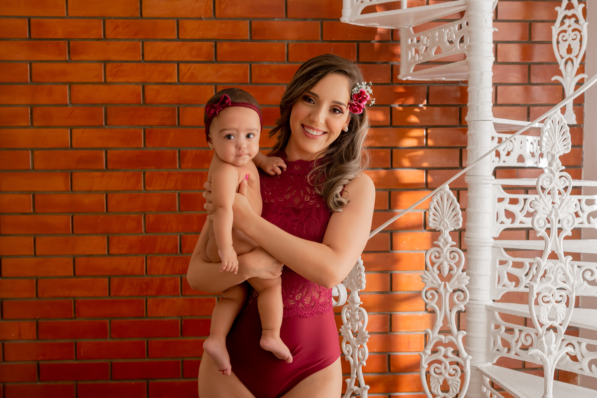 Ensaio mamãe e bebê milk bath Estúdio Thais Castro - Santo André