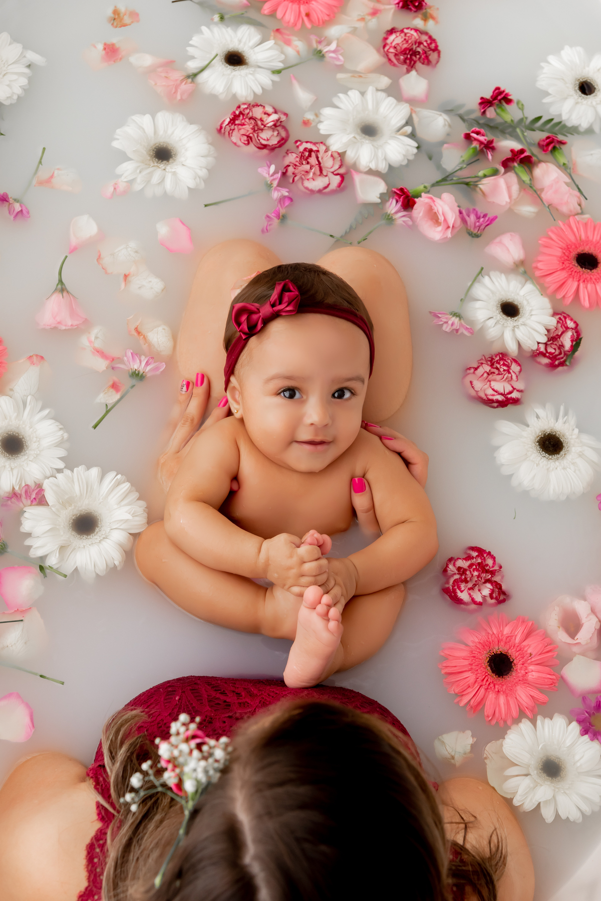 Ensaio mamãe e bebê milk bath Estúdio Thais Castro - Santo André