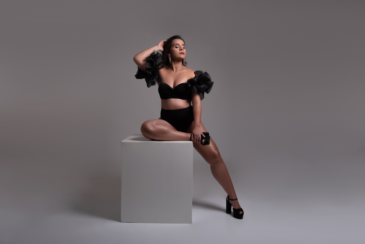 Ensaio gestante luxo fashion Estudio Thais Castro