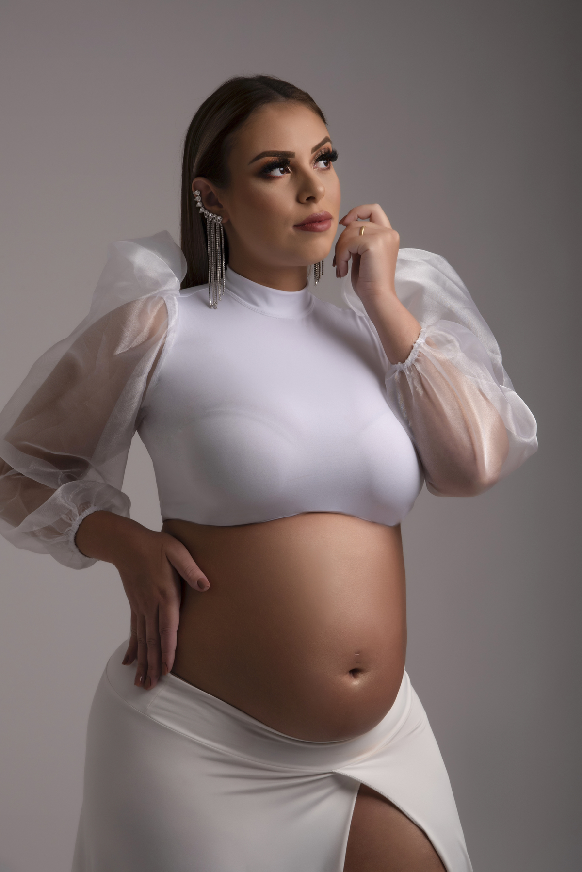 Ensaio gestante luxo fashion Estudio Thais Castro