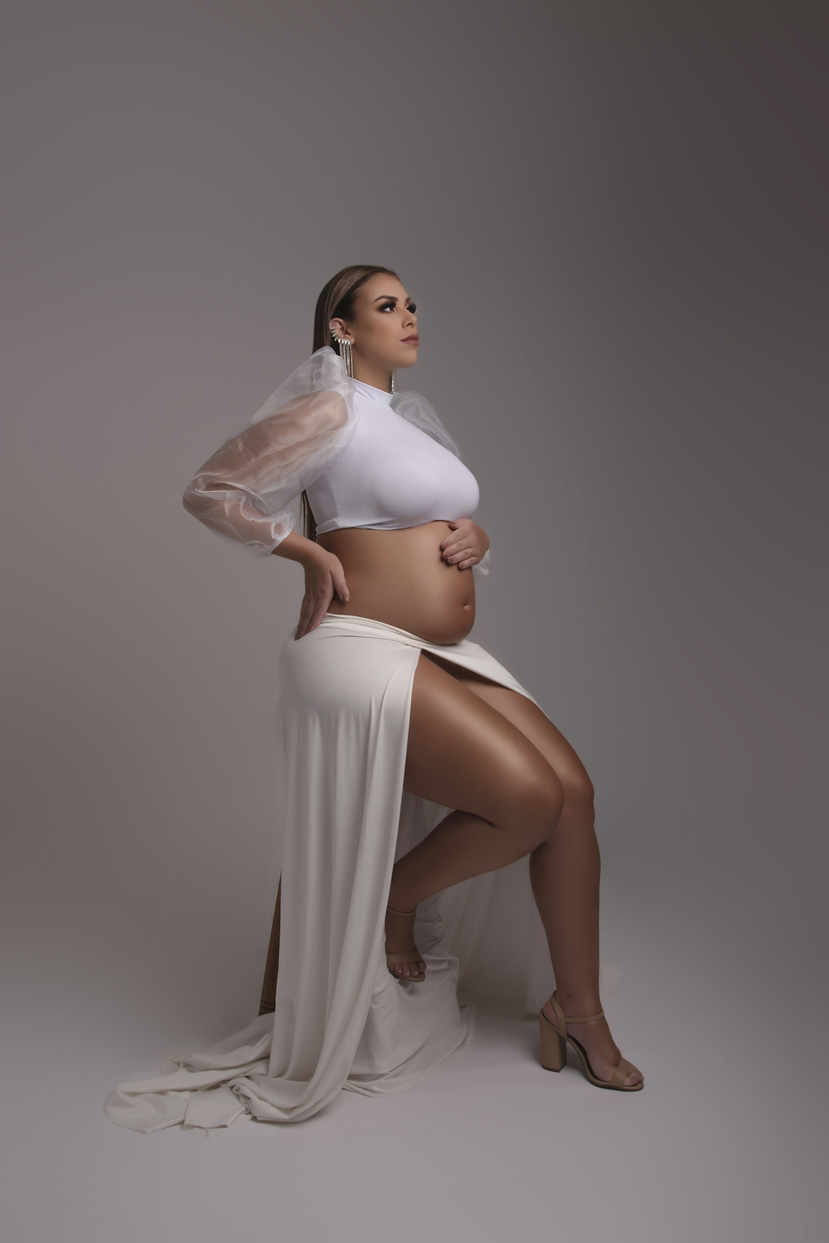 Ensaio gestante luxo fashion Estudio Thais Castro