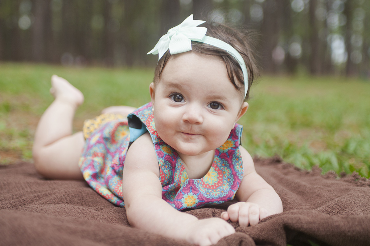 Ensaio infantil 6 meses sorriso 