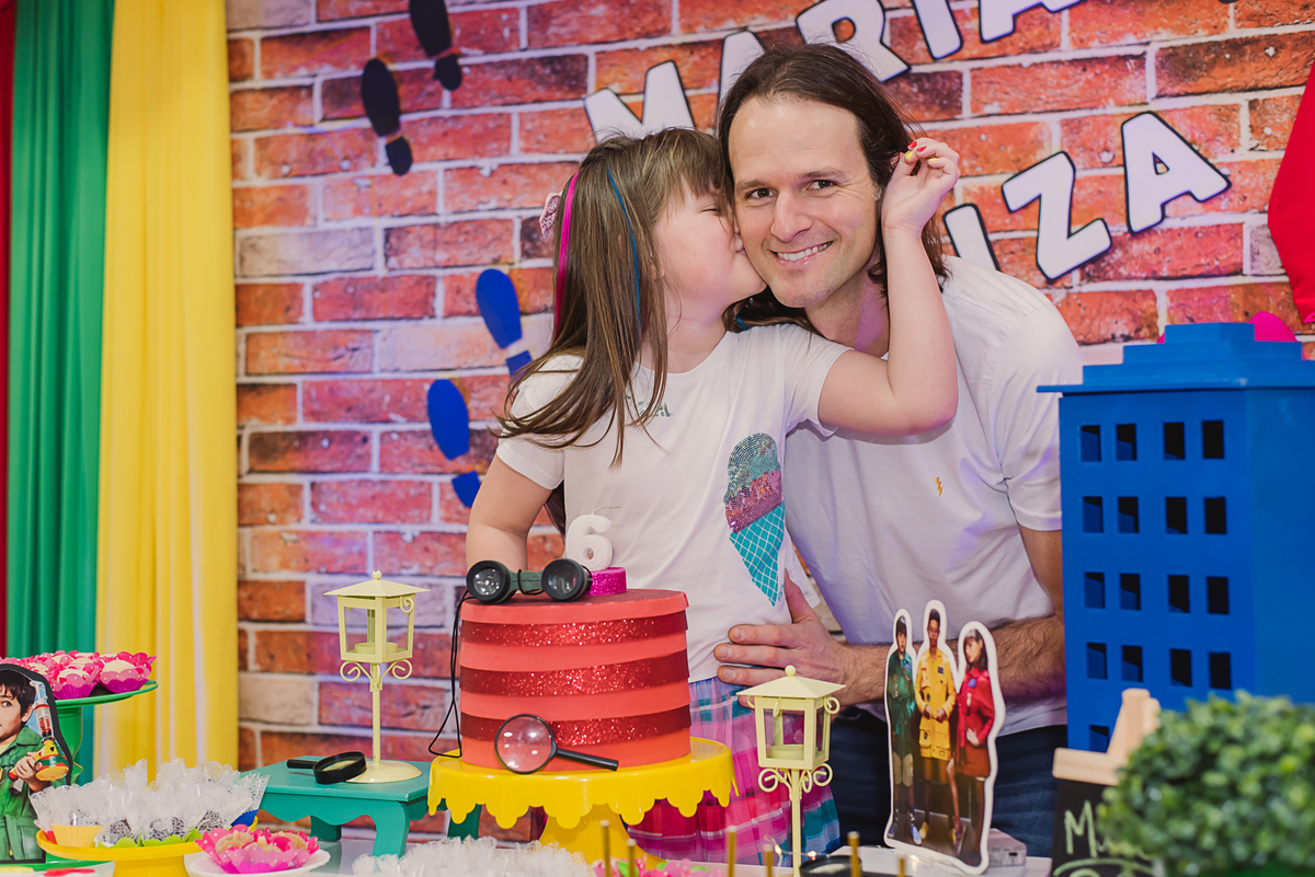 aniversário infantil criança pai filha decoração docinhos balões torta amor