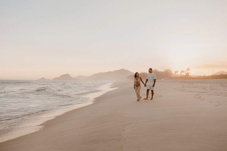 ensaio gestante na praia rio de janeiro