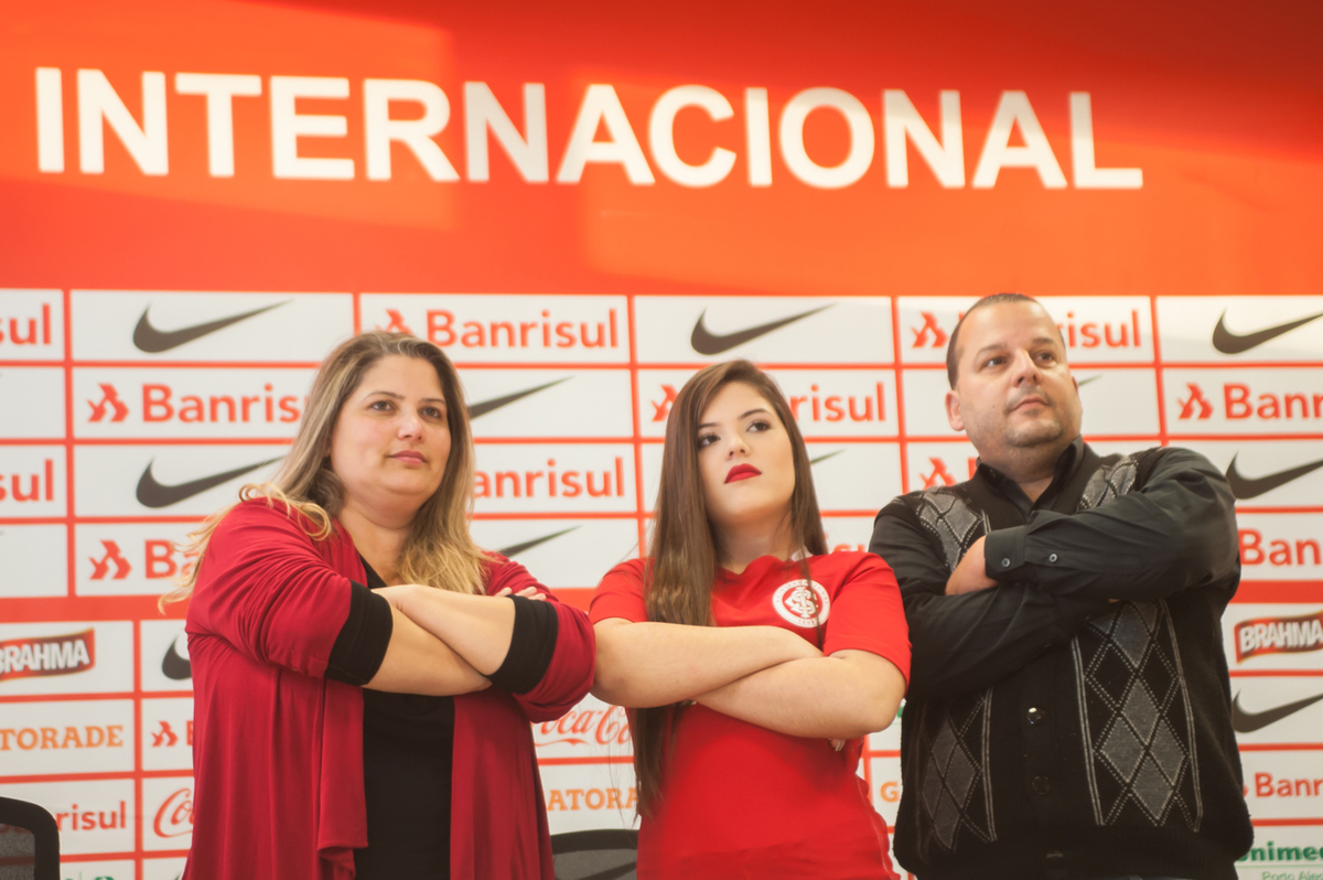 Book de 15 anos da Vanessa Sperb, fotografada no Campo nas dependências Sport Club Internacional, Porto Alegre - RS