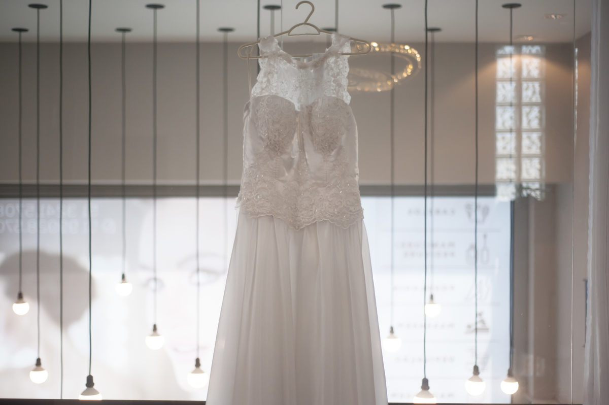 Tudo estava tão romantico que o vestido não passou despercebido