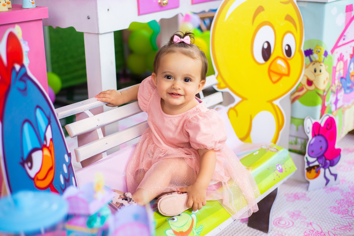 Aniversário infantil tema galinha pintadinha, decoração, fotografia infantil, Tai Barsanulfo em São Roque - SP
