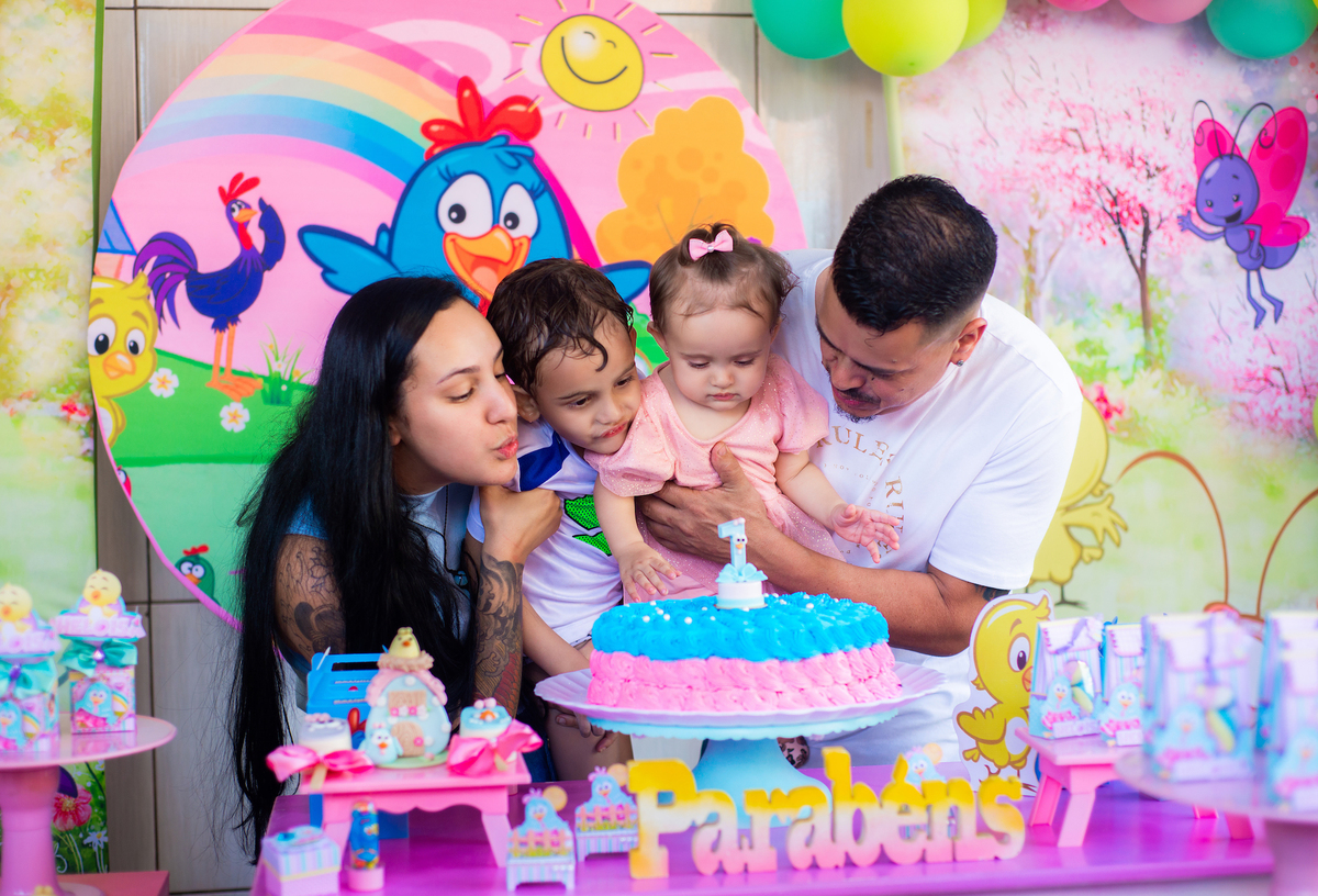 Aniversário infantil tema galinha pintadinha, decoração, fotografia infantil aniversário, buffet, Tai Barsanulfo em São Roque - SP
