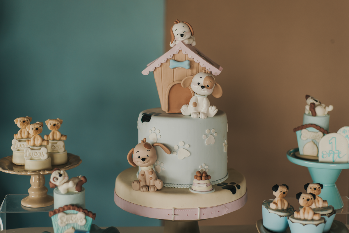 Aniversário infantil, 1 ano, tema cachorro, decoração em São Roque - SP