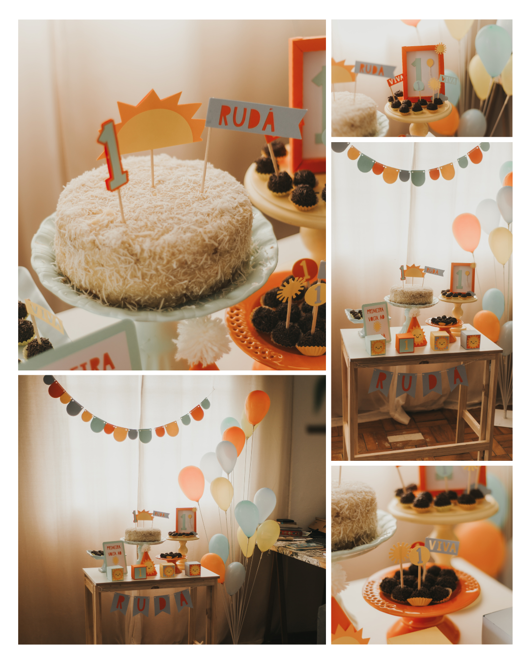 Decoração aniversário 1 ano, primeira volta ao sol, papelaria personalizada, fotografia infantil, São Roque - SP