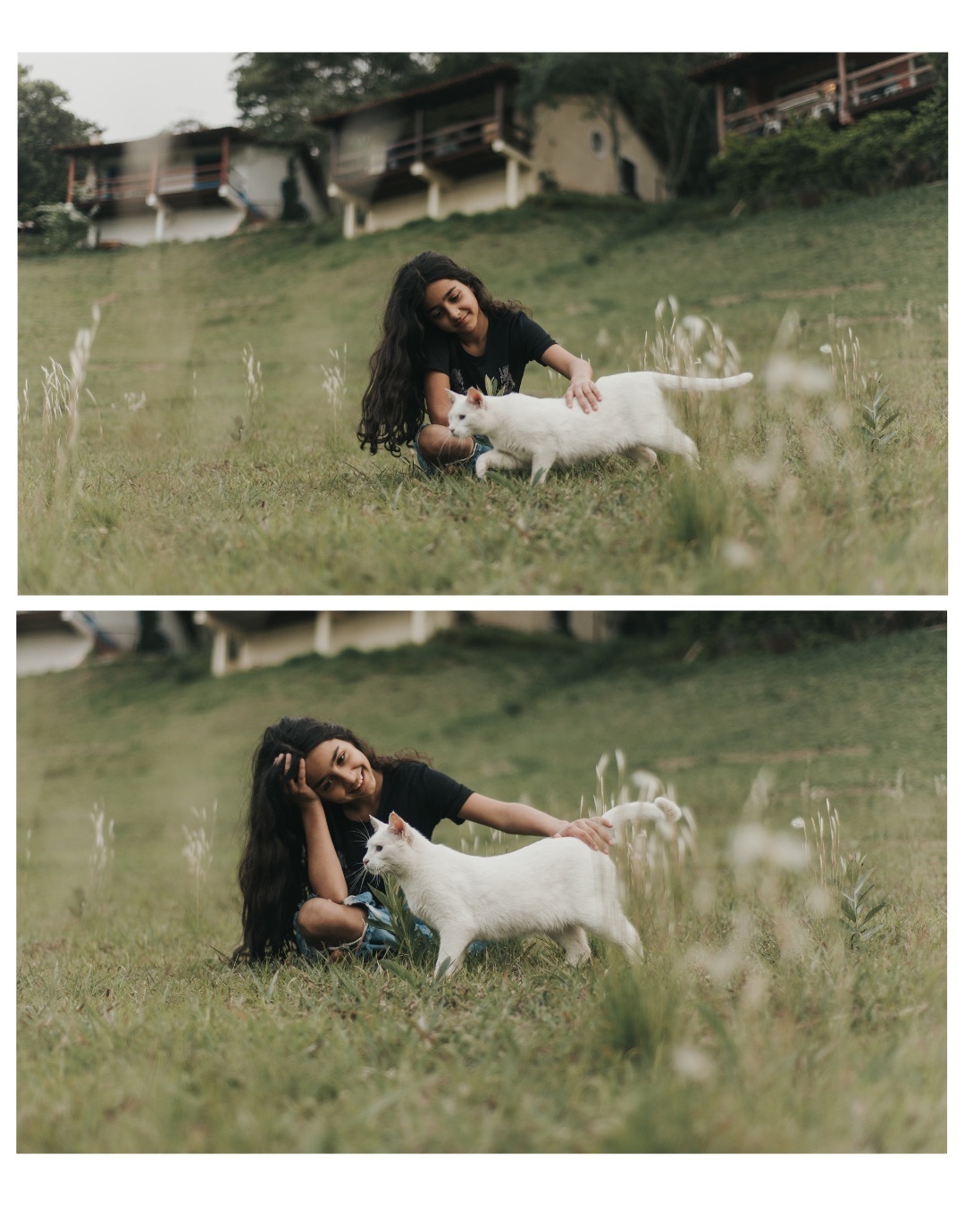  Ensaio infantil fotográfico, gatinha branca em São Roque - SP