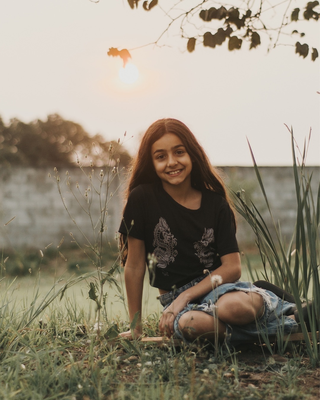 Ensaio infantil, pôr do sol, ensaio fotográfico em São Roque - SP