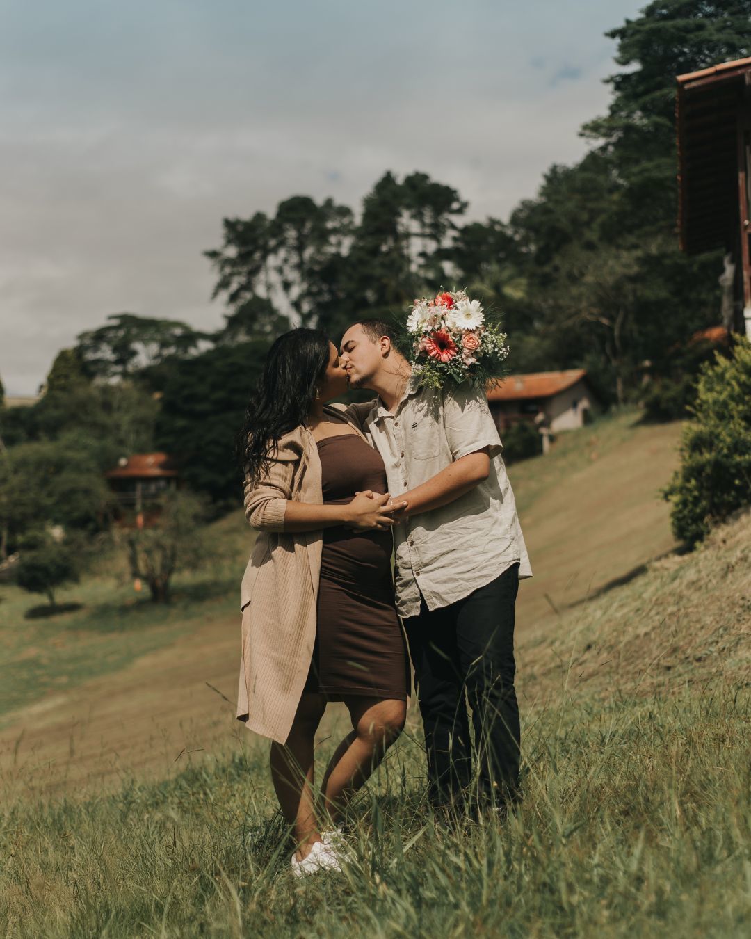 chá revelação, buquê, ensaio casal, São Roque - SP