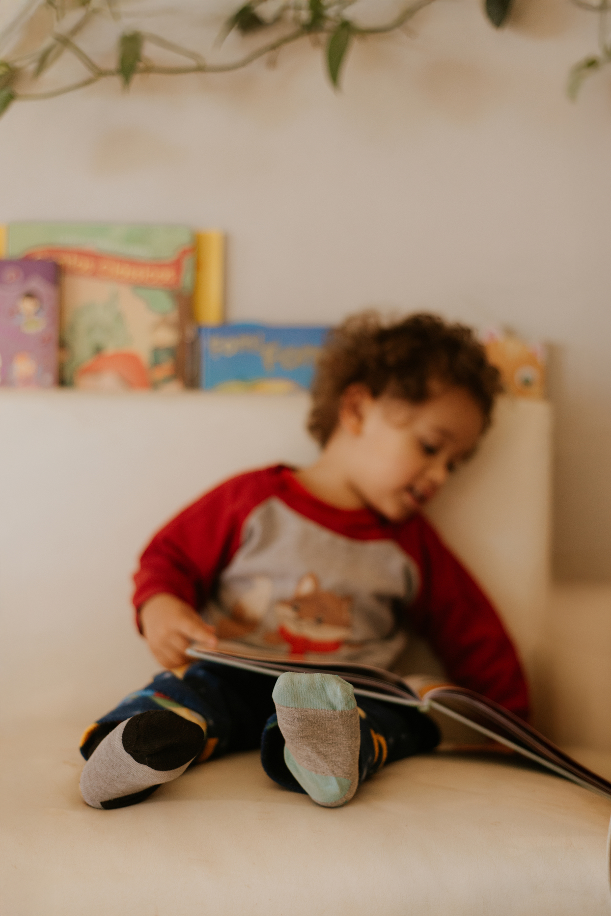 ensaio infantil em casa em São Roque SP / Livros / infância livre 