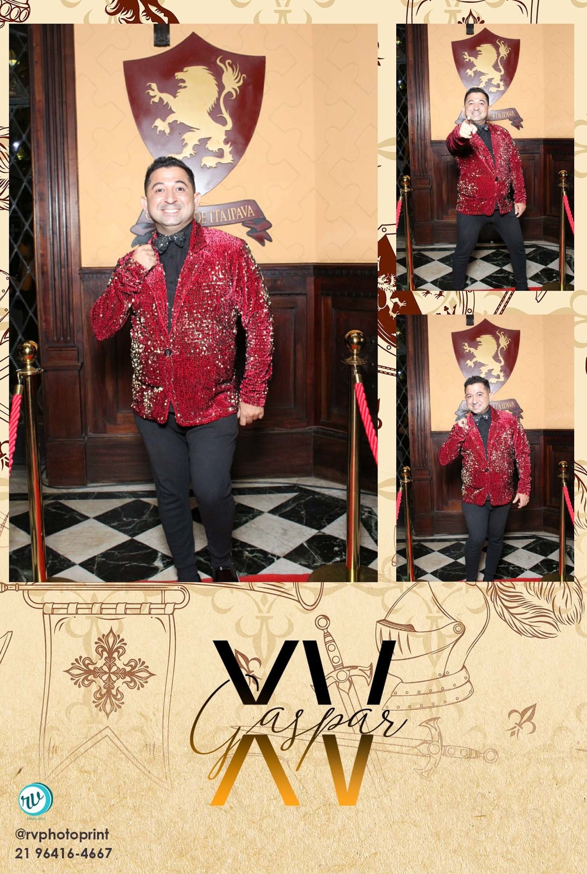 animador de festa posando para foto