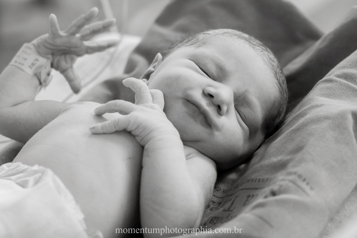 Foto tirada por Momentum Photographia na maternidade do Hospital Santa Teresa em Petrópolis, RJ