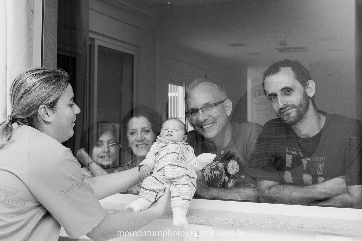 Foto tirada por Momentum Photographia na maternidade do Hospital Santa Teresa em Petrópolis, RJ