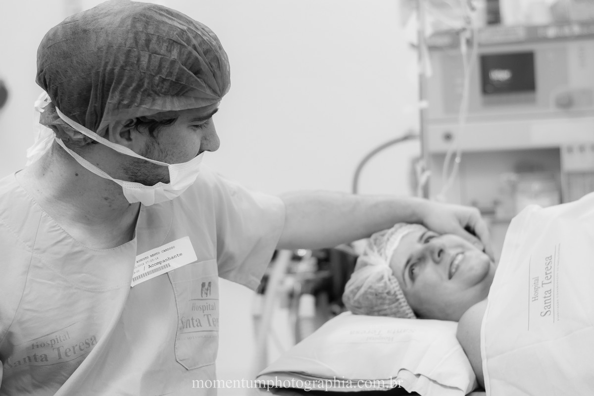 Foto tirada por Momentum Photographia na maternidade do Hospital Santa Teresa em Petrópolis, RJ