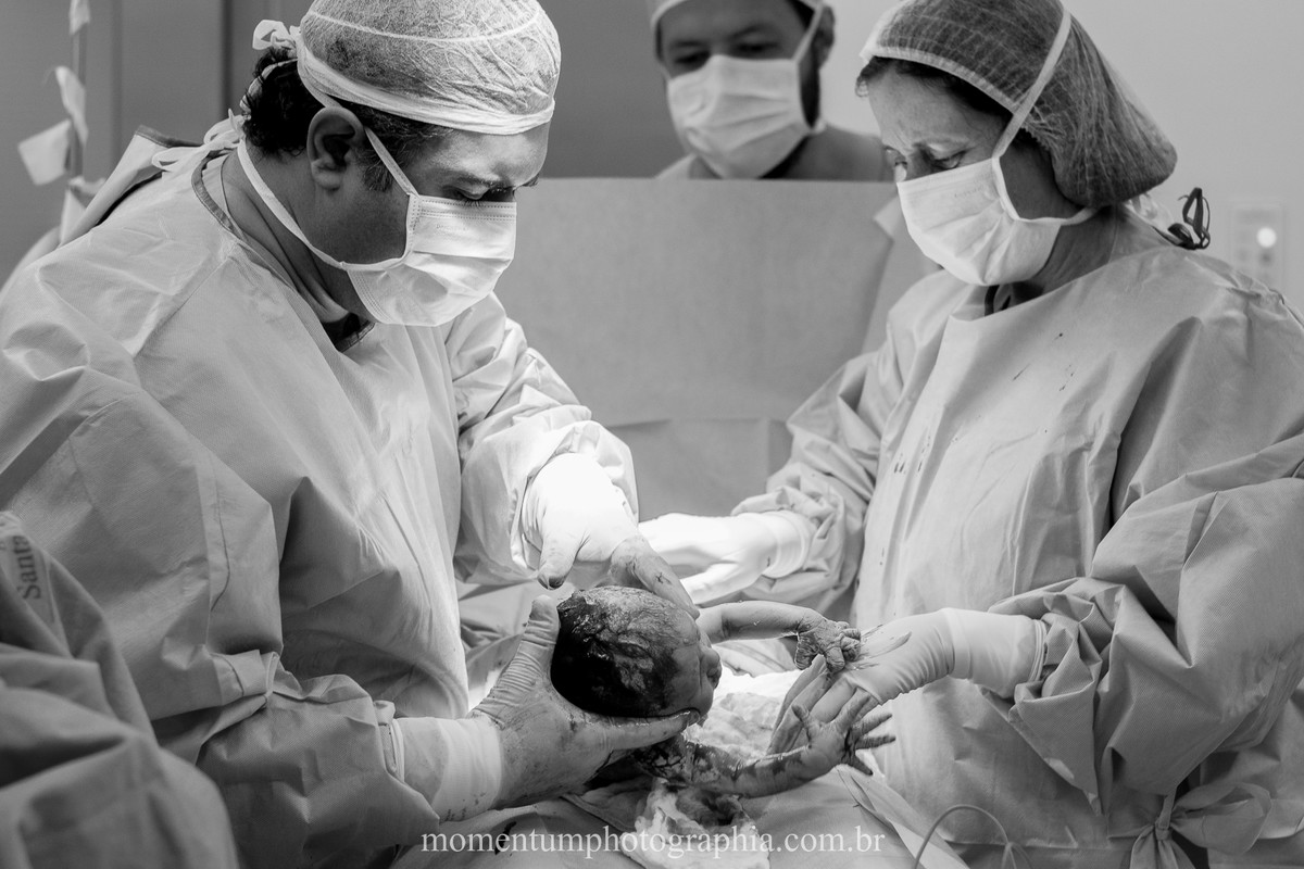 Foto tirada por Momentum Photographia na maternidade do Hospital Santa Teresa em Petrópolis, RJ