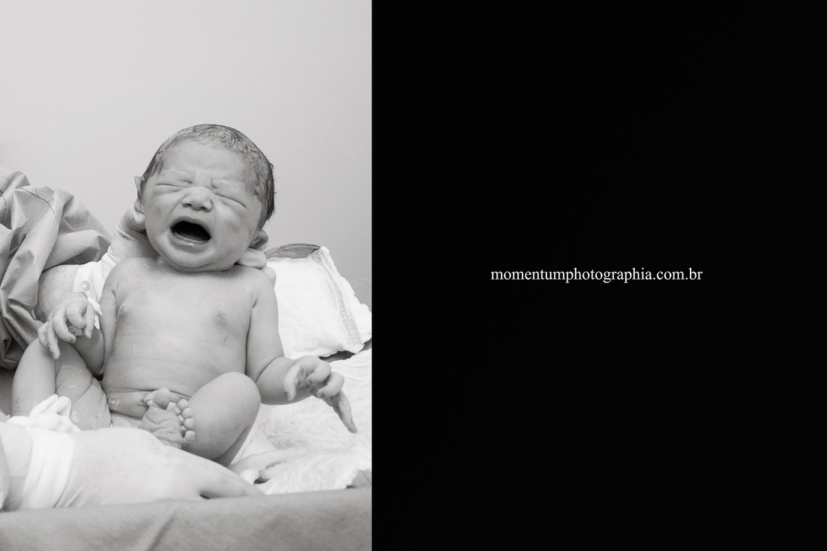 Foto tirada por Momentum Photographia na maternidade do Hospital Santa Teresa em Petrópolis, RJ