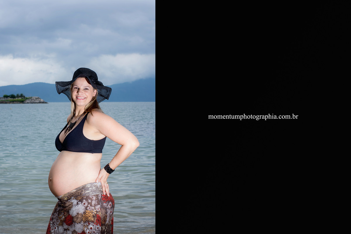 Fotos de grávida feitas por Momentum Photographia na praia de Mangaratiba, RJ