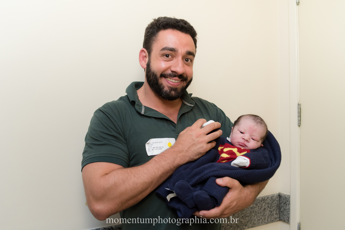 Fotografia de parto hospital Unimed Petropolis, RJ. Foto de Momentum Photographia. 