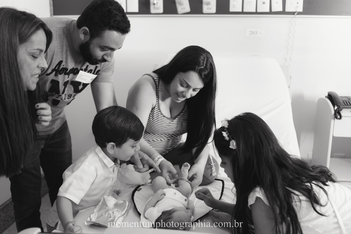 Fotografia de parto hospital Unimed Petropolis, RJ. Foto de Momentum Photographia. 