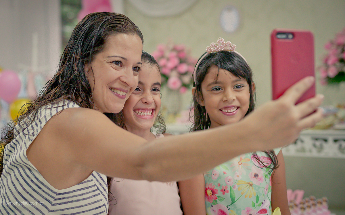 uma self com a princesa