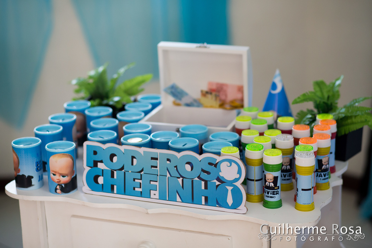 1ª aninho do Javier Schwuchow Romero

Com tema da festa do Poderoso Chefinho , mãe @Miriam Chow, pai  @Fabricio Romero - GuilhermeRS - Aniversário