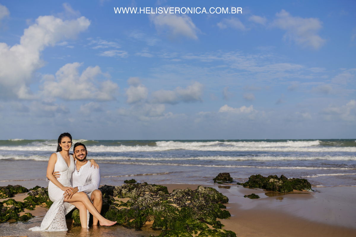 ensaio de casal na praia
