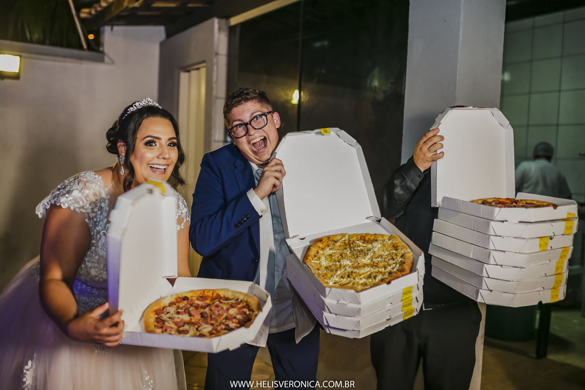 pizza no casamento