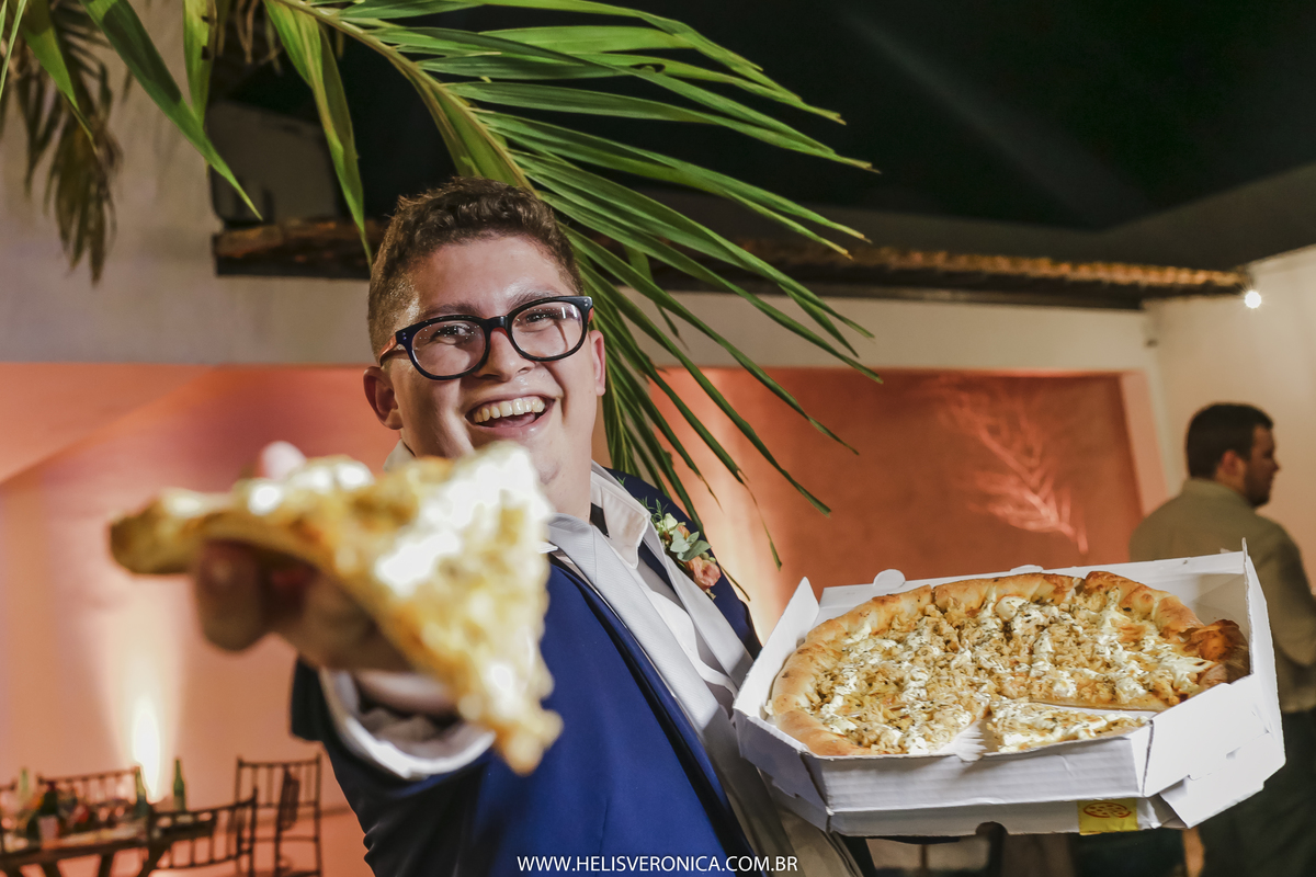 pizza no casamento