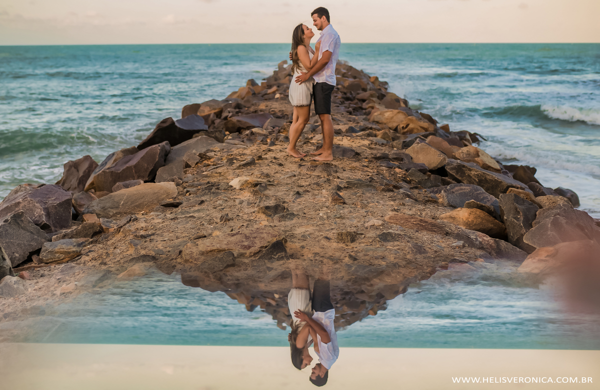 ensaio de casal na praia