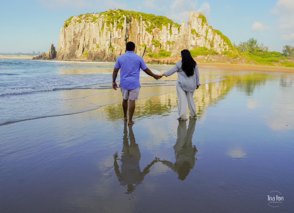 Tina fon fotografia, ensaio gestante+torres+nascer do sol+praia da guarita